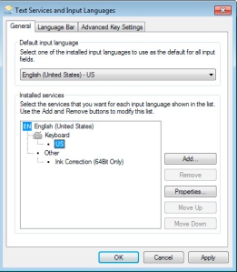 Text Services and Input Languages - Before
