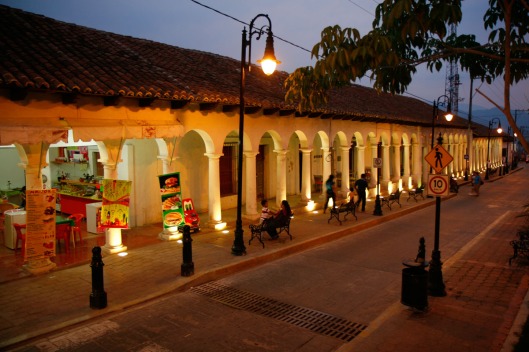 Arcade facing the main plaza, Ocosingo, Chiapas