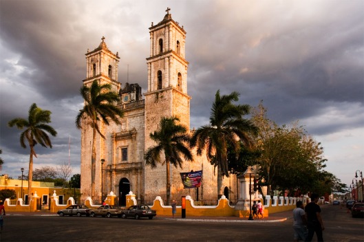Cathedral at Sunset, Valladolid, Yucatán
