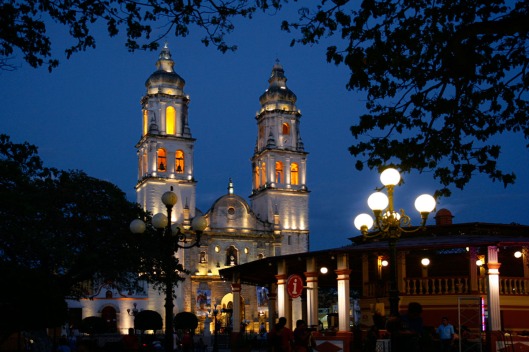 Plaza with Church, Campeche